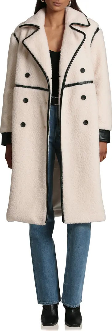Faux Shearling Double Breasted Coat | Nordstrom Rack