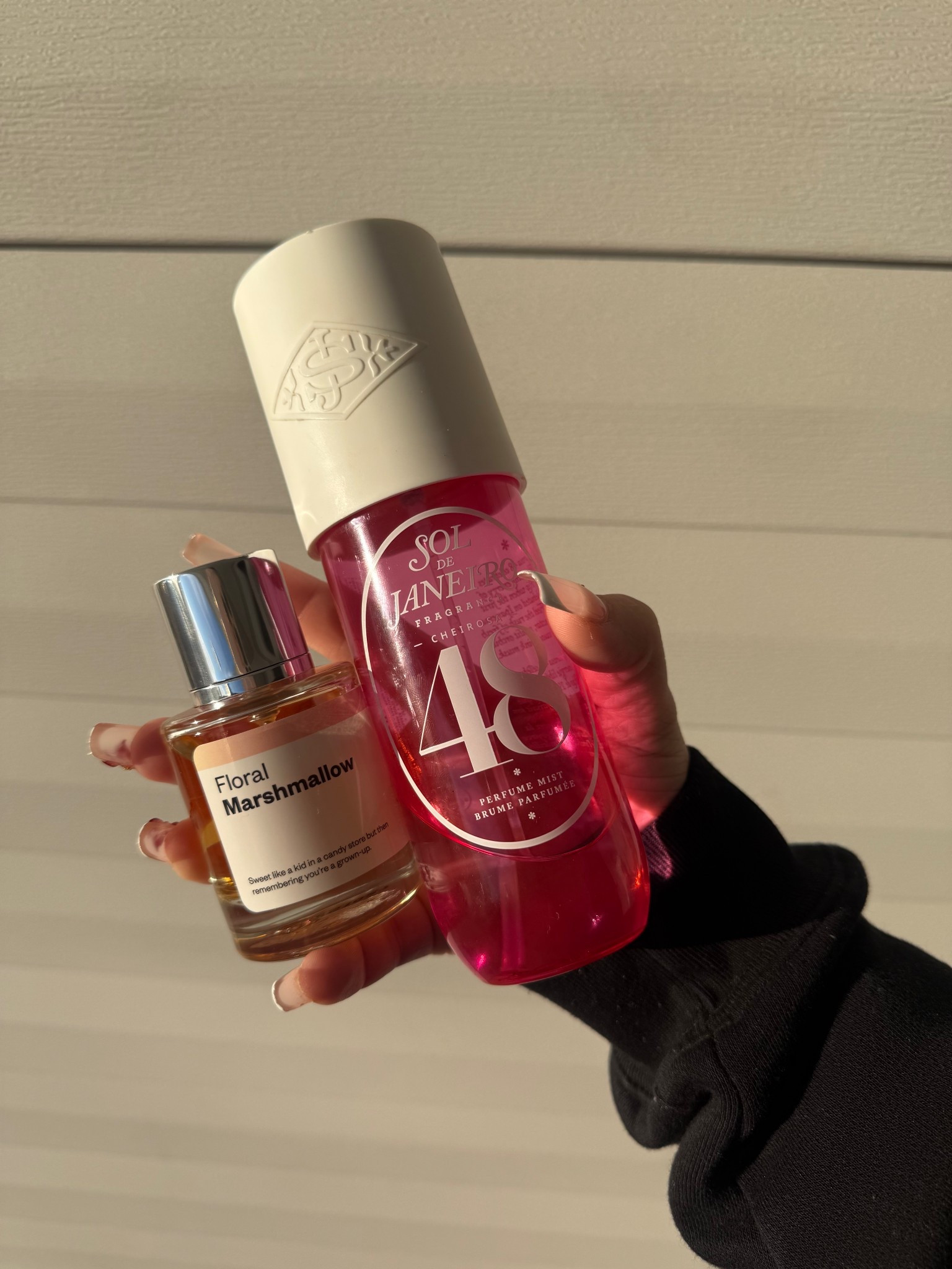 What I smell like today 😍🧁🫧🥥🌸🫧🌴 
sol de janeiro 48- vanilla, pink musk, tropical. Smells like spring break in a bottle!
dossier floral marshmallow- inspired by Killian’s love, don’t be shy! Smells the EXACT same. Floral, marshmallow, vanilla, sweet goodness. 

I get sooo many compliments on this duo! 

#LTKValentine #LTKBeauty #LTKselfcare