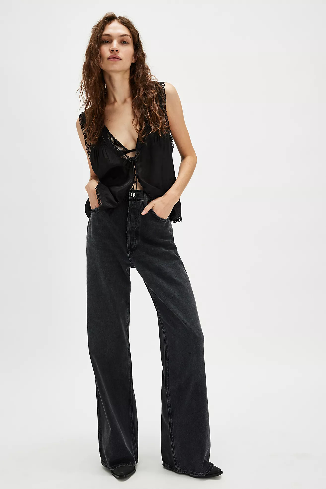 AGOLDE Dame High Rise Wide-Leg Jeans | Free People (Global - UK&FR Excluded)