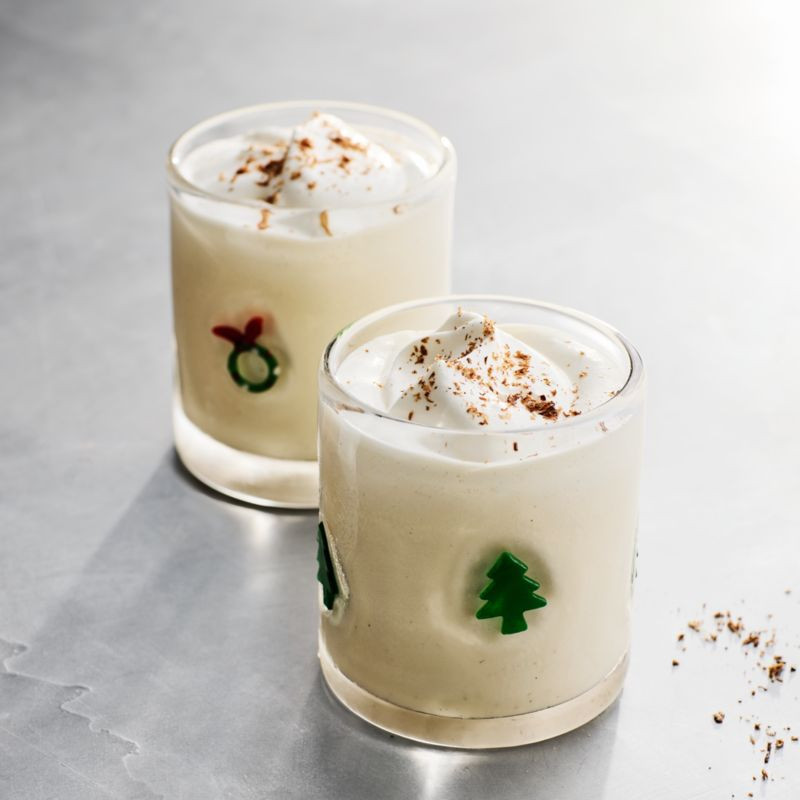 Christmas Trees Icon 14-oz. Double Old-Fashioned Glass + Reviews | Crate & Barrel | Crate & Barrel