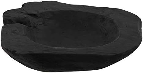 Bare Decor Lomax Wooden Decorative Bowl, Hand Made from Teak Root, Black, 15" | Amazon (US)