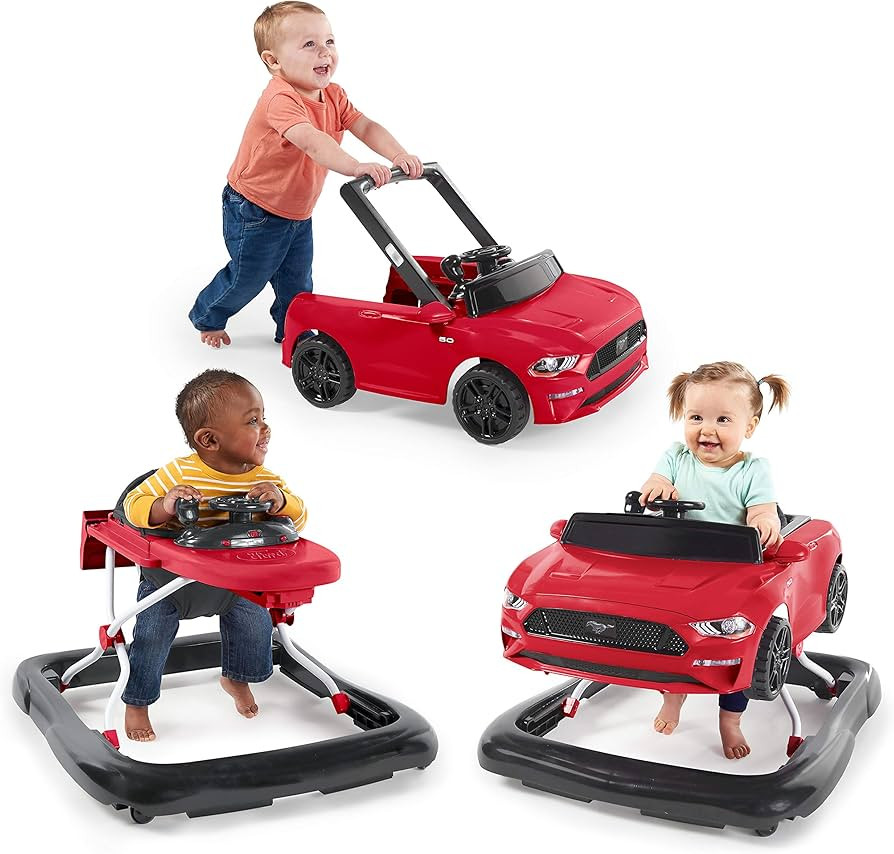 Ford Mustang 4-in-1 Red Baby Activity Center & Push Walker with Removable Interactive Steering Wh... | Amazon (US)