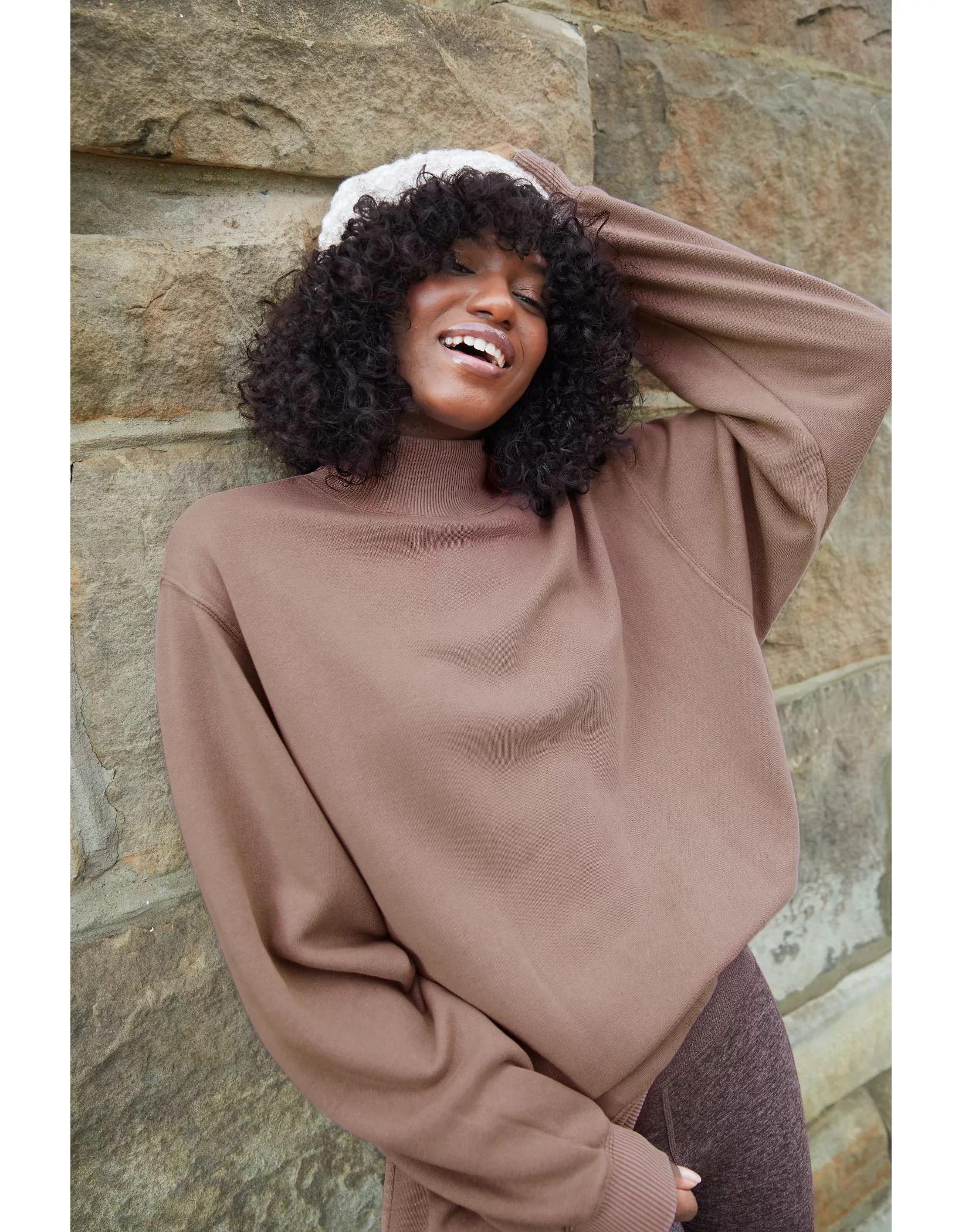 Aerie The Sweat Everyday Cozy Mock Neck Sweatshirt | American Eagle Outfitters (US & CA)