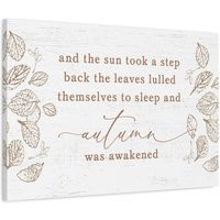 Autumn Was Awakened Fall Sign, Canvas Wall Art, Signs, Farmhouse Art | Etsy (US)