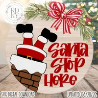 Santa & Mrs. Claus Christmas Door Hanger Set - Etsy | Etsy (US)