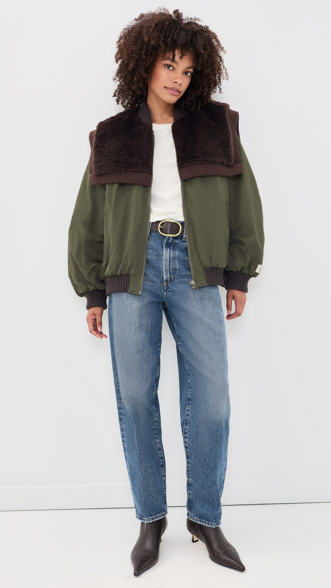 Sea Marta Faux Fur Combo Bomber Jacket | Shopbop | Shopbop