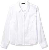 Tommy Hilfiger Women's Collared Non Iron Buttondown Shirt, White, 12 | Amazon (US)
