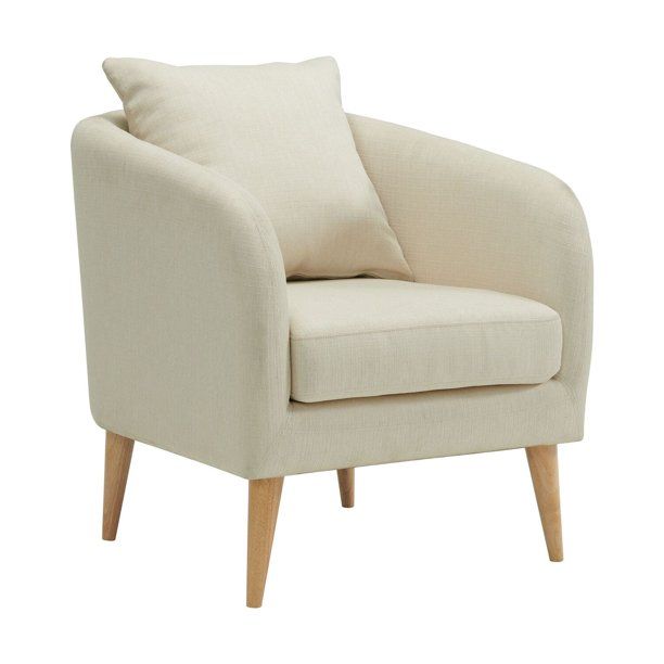 Picket House Zoe Accent Chair with Wooden Legs in Natural | Walmart (US)