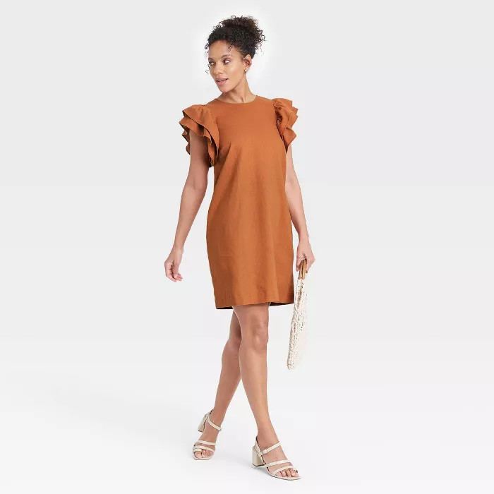 Women's Ruffle Short Sleeve Dress - A New Day™ | Target