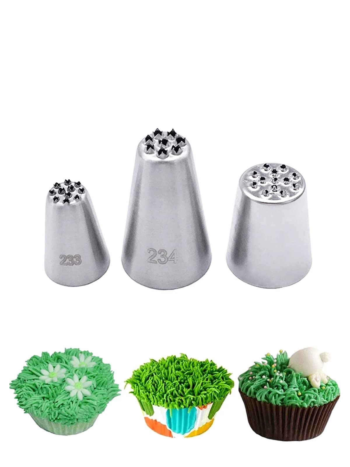 Grass Piping Tip for Cake Decorating,Grass Tip 233 234 29,Cake Icing Tips for Frosting Grass,Hair... | Amazon (US)