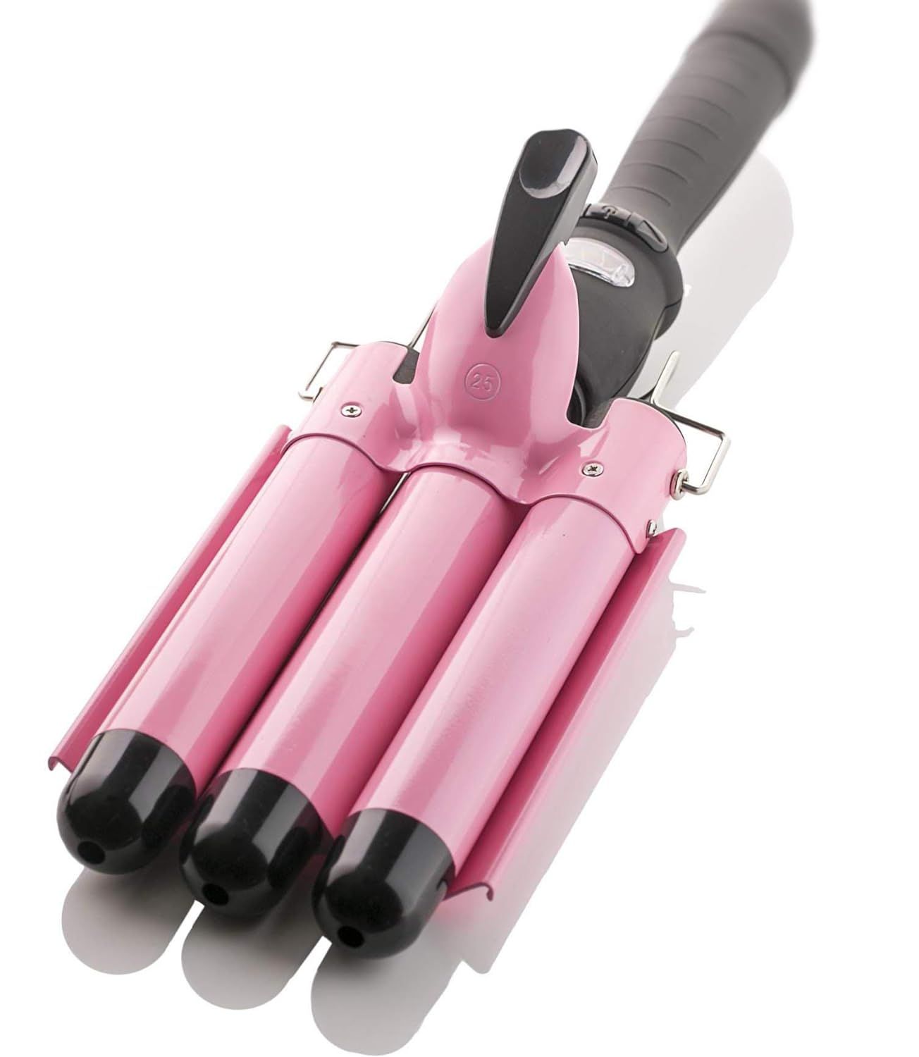 Alure Three Barrel Curling Iron Wand with LCD Temperature Display - 1 Inch Ceramic Tourmaline Tri... | Amazon (US)