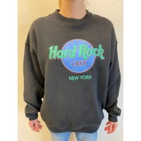 Vintage 1990S Hard Rock Cafe New York Worn & Faded Black Long Sleeve Sweatshirt Size Xl | Etsy (US)