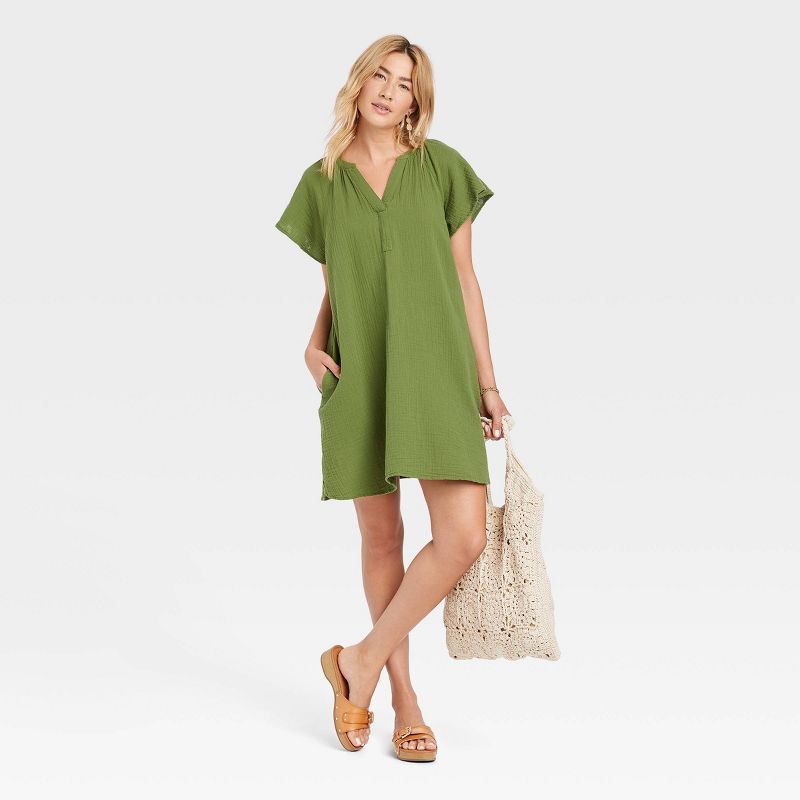 Women's Flutter Short Sleeve Woven Dress - Universal Thread™ | Target