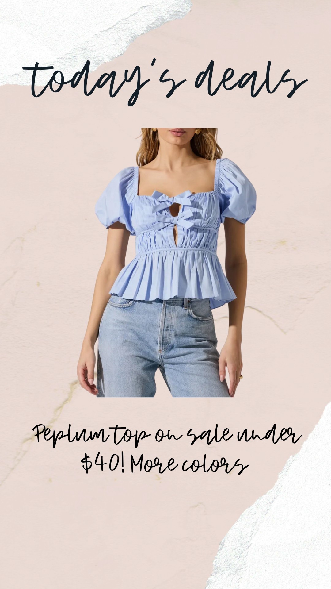 Peplum top, spring tops, vacation outfits 

#LTKTravel #LTKSaleAlert #LTKFindsUnder50