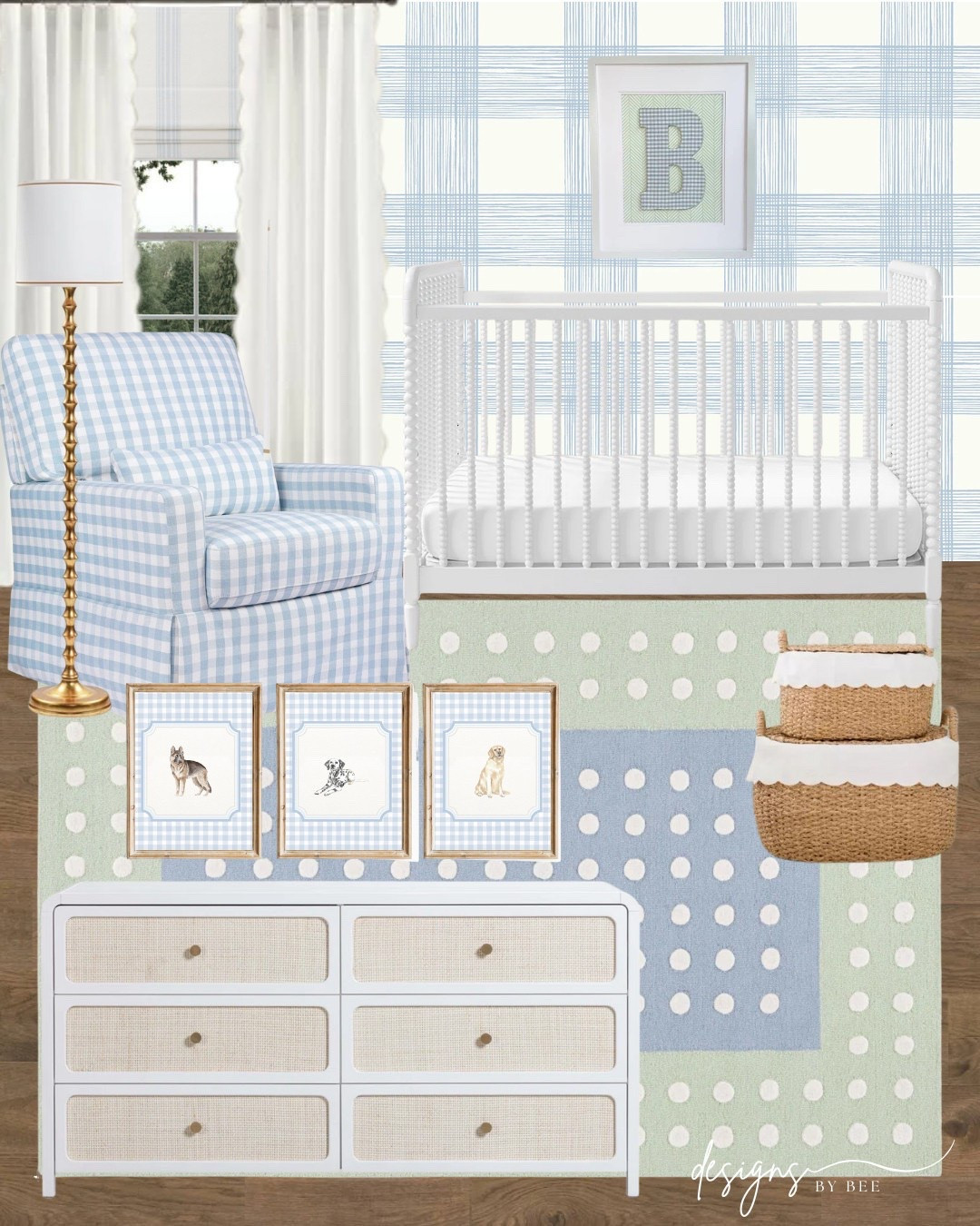 preppy nursery mood board design for boy  

 #LTKmomlife #LTKBaby #LTKKids