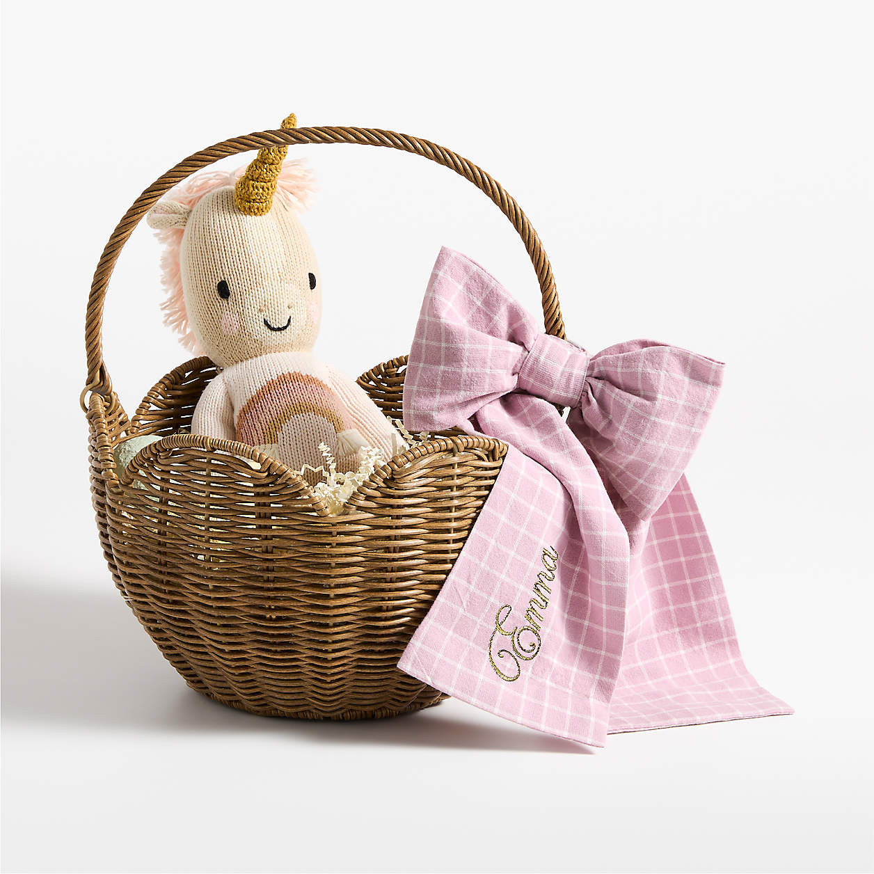Easter Organic Basket Bow in Lilac Purple | Crate & Kids | Crate & Barrel