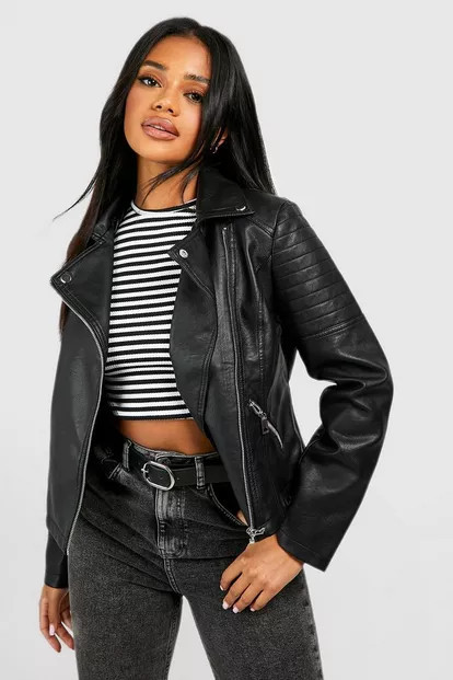 Faux Leather Moto Jacket | Boohoo.com (US & CA)
