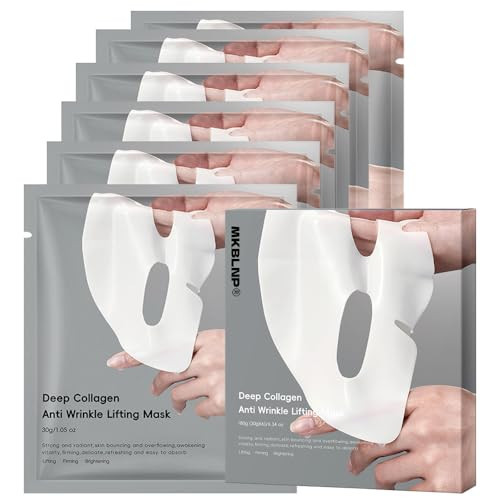 Collagen Face Mask Hydrating Overnight Collagen Face Mask (6 pcs/1 Box) Deep Collagen Anti Wrinkle Lifting Mask - Pure Collagen Films for Improve Elasticity Firming And Moisturizing | Amazon (US)