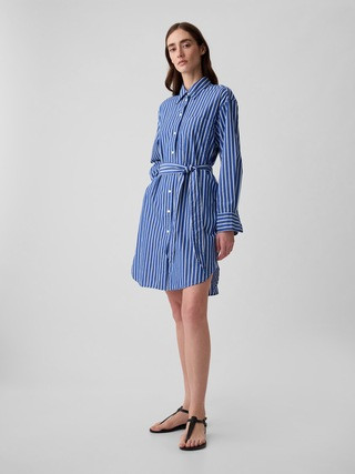 Organic Cotton Stripe Mini Shirtdress | Gap (US)