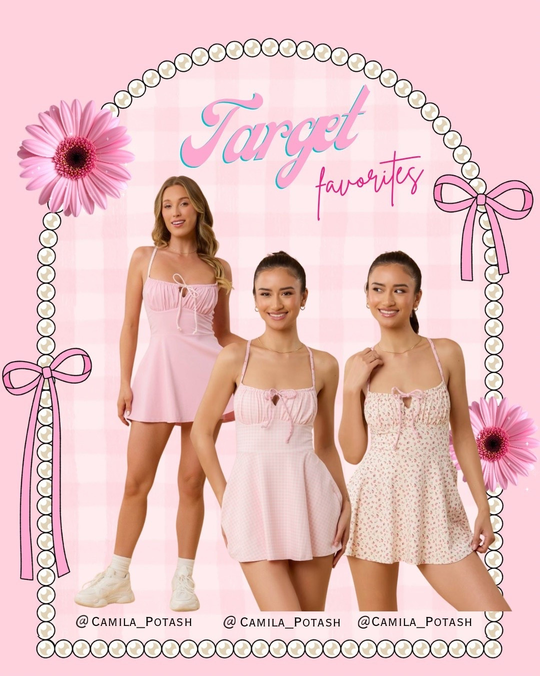 Pink mini dress season is officially here 💕✨

Target understood the assignment with these ultra-feminine, flirty, romantic mini dresses — and I’m genuinely obsessed. If you love soft, girly, main-character energy looks that still feel affordable and wearable… this collection is it.

🎀 Blush tie-front mini dress
The most flattering silhouette with the sweetest bow detail. It cinches beautifully at the waist and gives that effortless “clean girl but make it pink” vibe. Perfect for brunch, date night, vacation, or spring/summer events.

🎀 Pink gingham mini dress
Gingham + pink = timeless feminine combo. This one feels playful, cottagecore-inspired, and so easy to style with sneakers for daytime or sandals for a dressed-up moment.

🎀 Pink floral mini dress
Soft, romantic, and delicate. The tiny floral print makes it feel elevated while still youthful and fresh. Ideal for baby showers, garden parties, church, or summer photos.

What I love most? These look high-end and boutique-inspired but they’re all from Target 🙌🏼 Affordable, on-trend, and easy to style. Add white sneakers for a casual look or strappy sandals for a more dressed-up moment.

If you’ve been wanting to romanticize your life in pink… start with the dress 💗



#LTKSpringSale #LTKootd #LTKSaleAlert