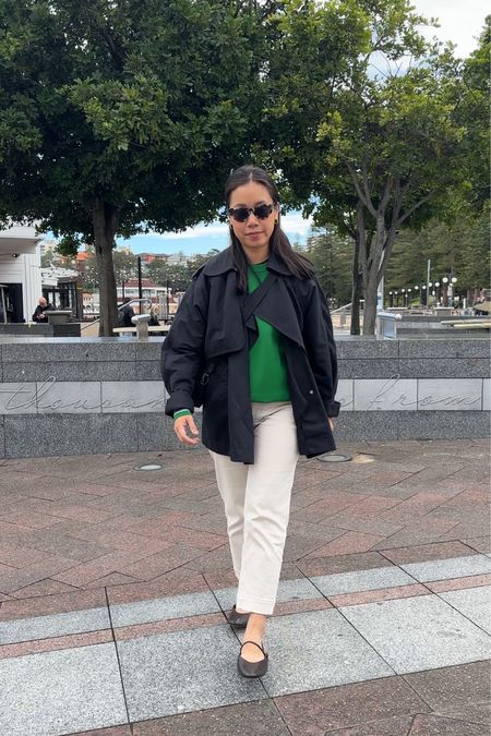 Size XS in the short trench coat (current style linked), size US 2 (short) in the pants 

#LTKstyletip #LTKSeasonal