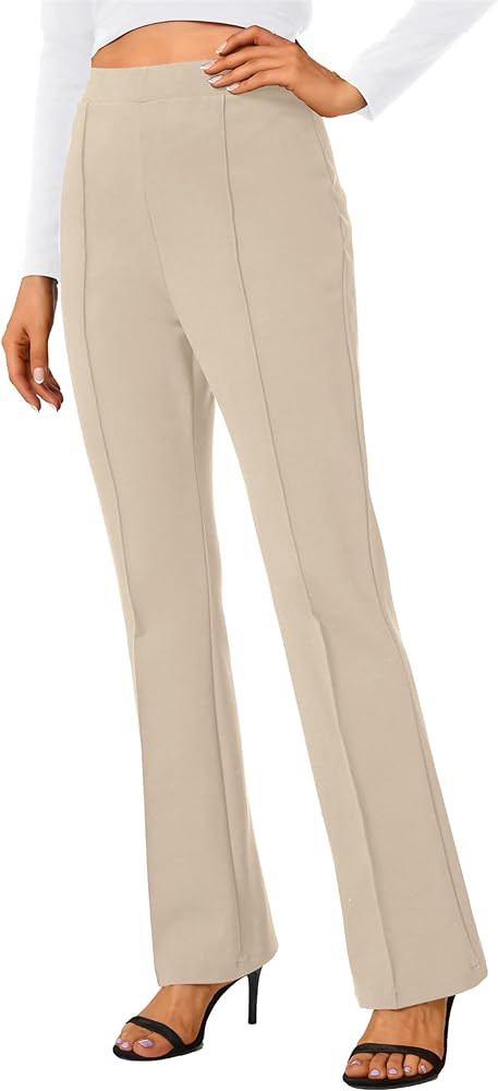 Urban CoCo Stretchy Work Pants Bootcut Yoga Pants Petite Slacks for Office Casual | Amazon (US)