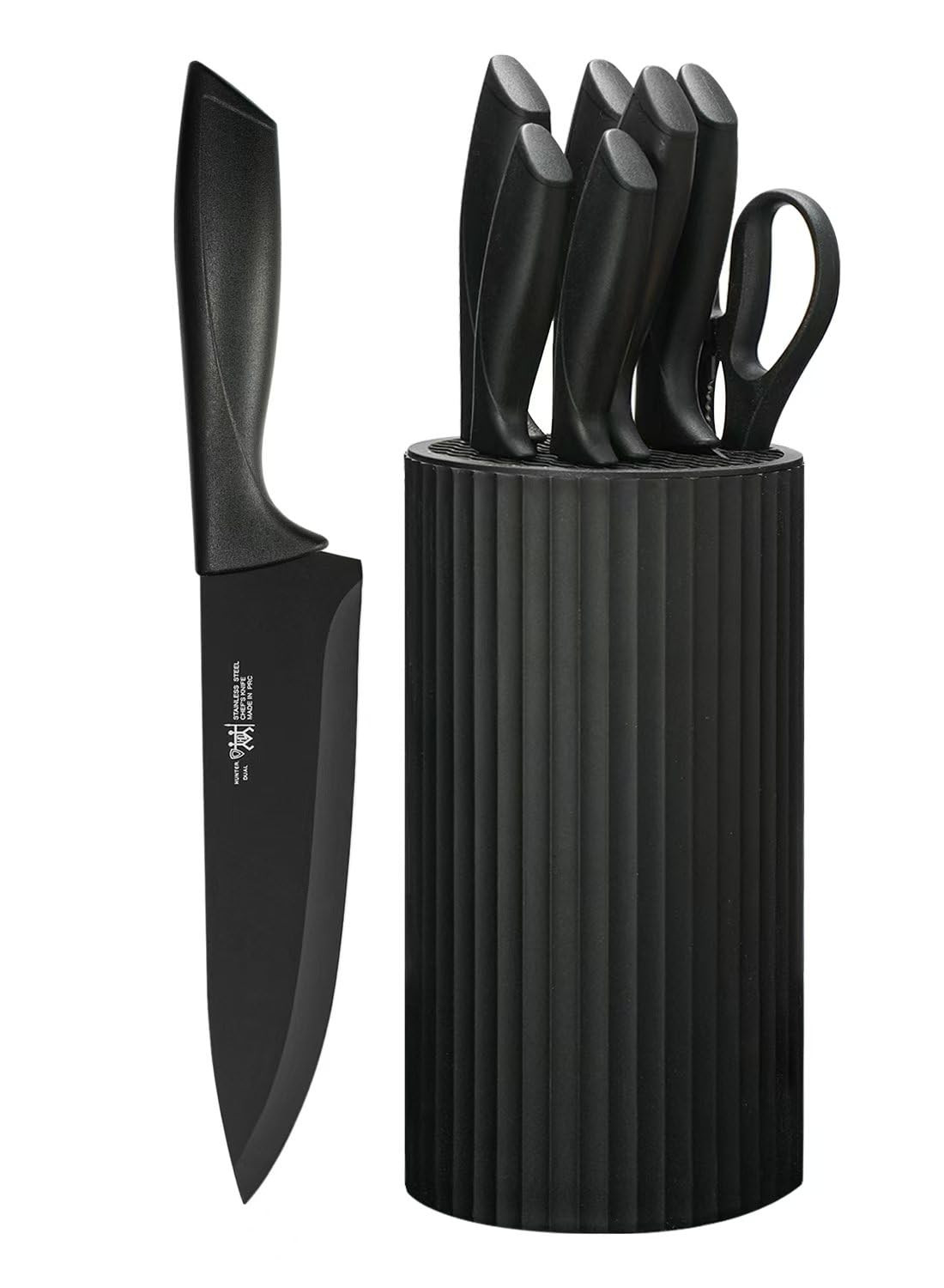 Knife Set, 8-Piece Kitchen Knife Set for Chef, Sharp Knife Set with Universal Knife Block, Anti-R... | Amazon (US)