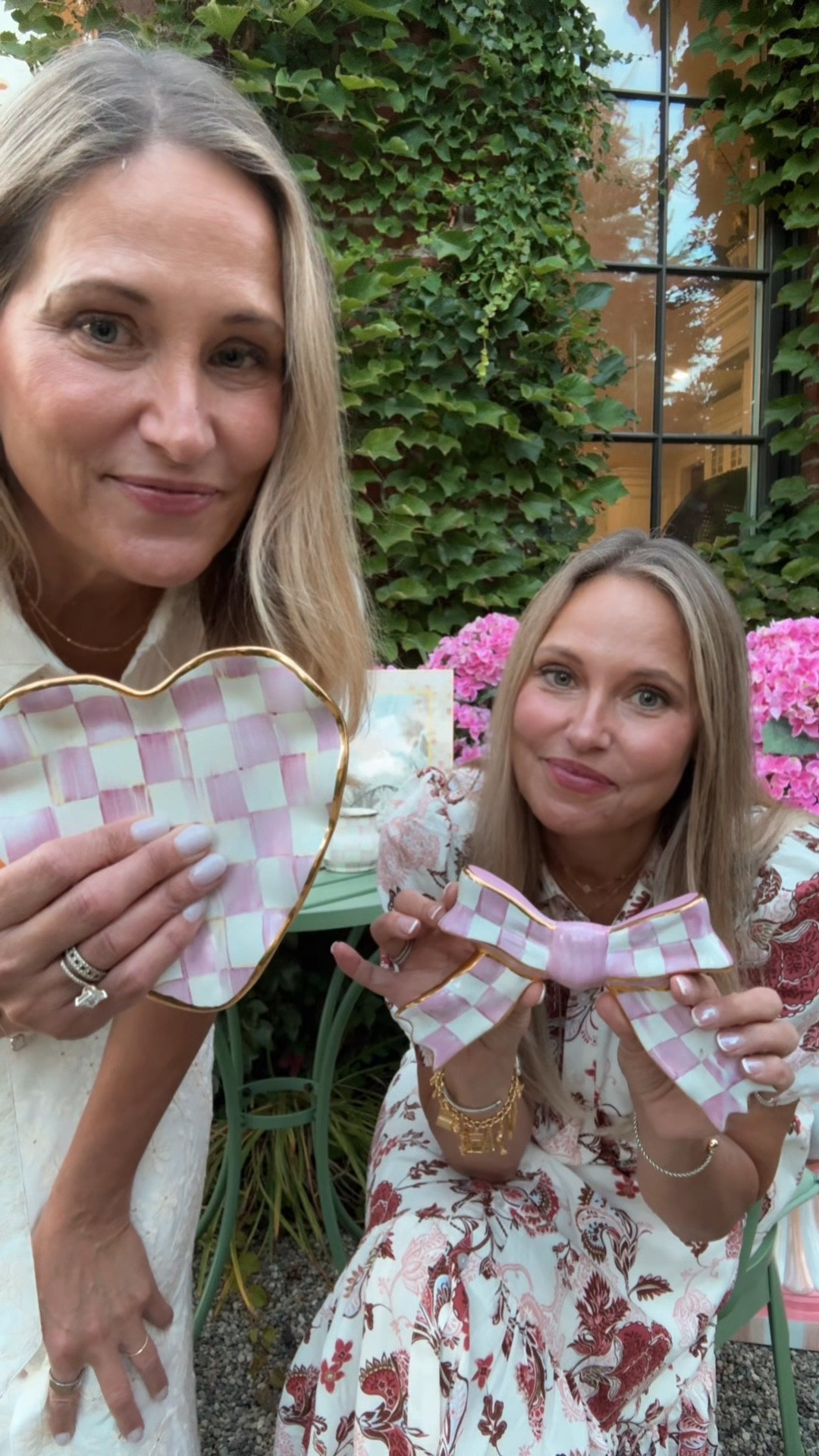 We never thought we'd get to say this. As twin sisters and breast cancer survivors, we walked through some of the hardest days of our lives side by side. The fear was real. The waiting was real. The strength it took to keep going was real.
Today we get to turn all of that into hope.
Our MacKenzie-Childs x T&T Heart Hope plate and bow is here, and we made it with so much love. Every heart on it stands for the people we've walked beside, the ones we've celebrated, and the ones we're still fighting for.
A portion of every purchase benefits The Pink Fund, which supports people in breast cancer treatment who are facing financial crisis. Because no one should have to choose between healing and keeping the lights on, and it doesn't matter who you are.