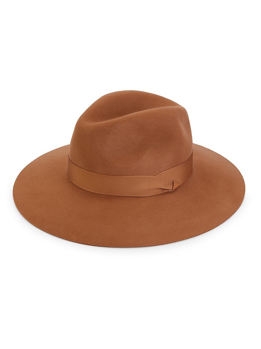 Saks Fifth Avenue Women's Wide-Brim Wool Fedora - Brown | Saks Fifth Avenue OFF 5TH