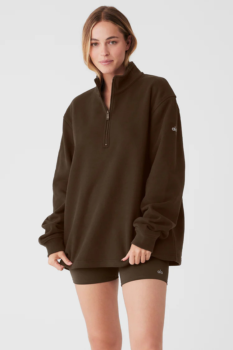 Renown Heavy Weight 1/4 Zip - Espresso | Alo Yoga (US)