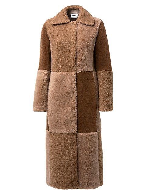 Wool Faux Fur Patchwork Mantel Coat | Saks Fifth Avenue