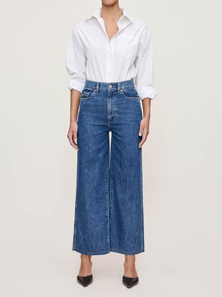 DL1961 Womens Hepburn Wide Leg Jeans - Ultra High Rise | Amazon (US)