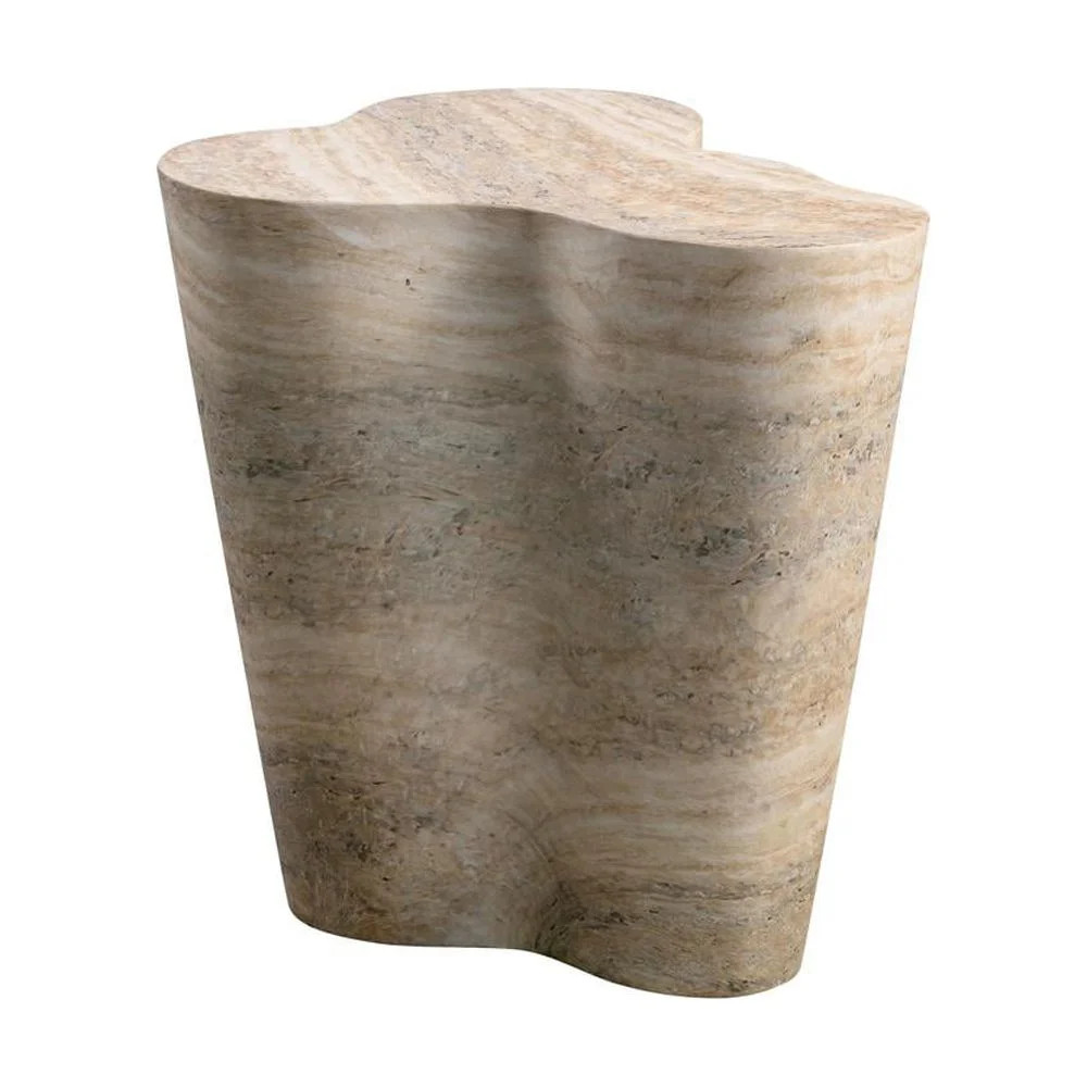 TOV Furniture Slab Faux Travertine Tall Side Table - Walmart.com | Walmart (US)