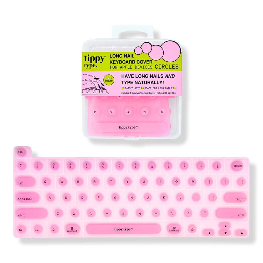 Tippy Type Long Nail Keyboard Cover for Apple - Circles - Cotton Candy Pink | Ulta