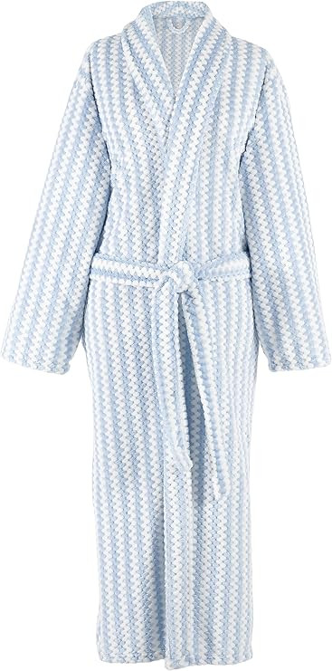 Bubble Stripe Fleece Robe, Multiple Sizes, Multiple Colors, Solid Pattern | Amazon (US)