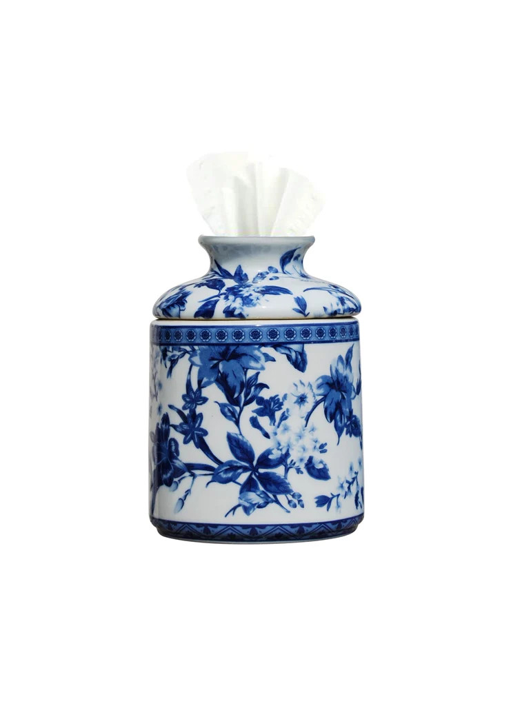 Floral Porcelain Tissue Holder | The Enchanted Home