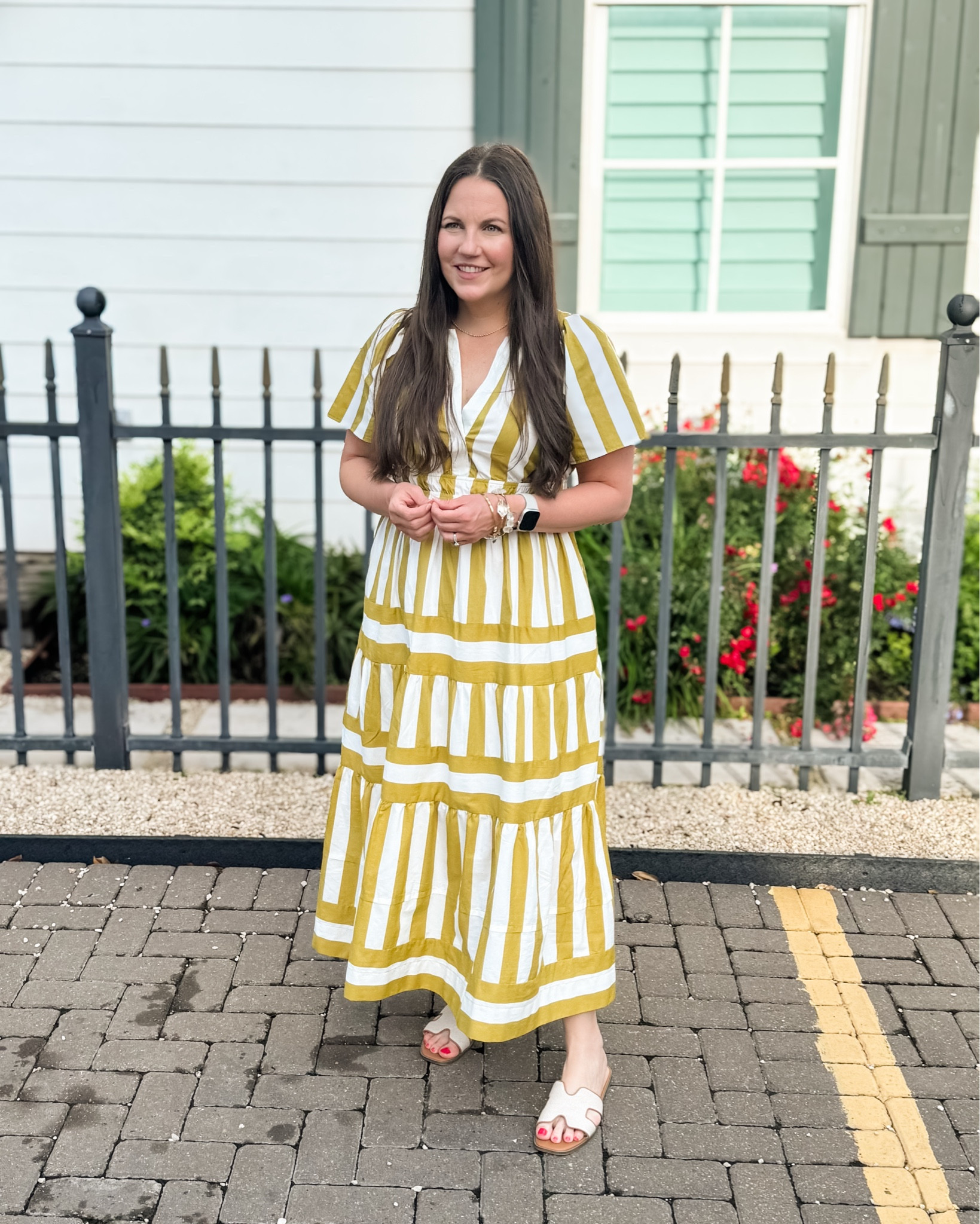 This yellow and white striped maxi dress is the definition of effortless summer style.  Featuring short sleeves and a flattering flowy silhouette, it’s one of my favorite summer dresses for staying cool while looking put together. Whether you’re searching for chic work outfits, an easy work dress, a comfortable vacation dress, or versatile summer outfits for everyday wear, this maxi dress does it all. Pair it with sandals for vacation, heels for work days, or dress it up with wedges and jewelry for a polished warm-weather look.

#LTKSeasonal #LTKWorkwear #LTKPetite