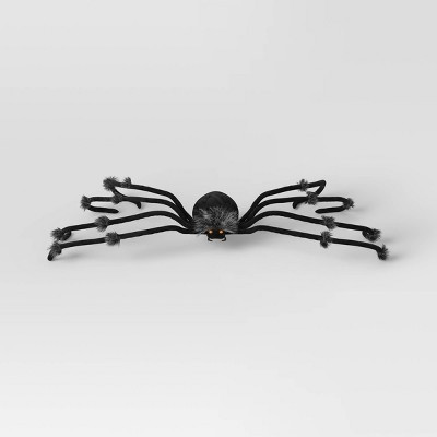 50" Plush Spider Halloween Decorative Prop Black - Hyde and EEK! Boutique™: Indoor Seasonal Unlit Scene Prop | Target