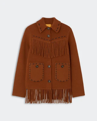 Western Fringe Jacket - Burnt Sienna | Guest In Residence