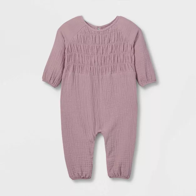 Grayson Collective Baby Girls' Solid Romper - Rose Pink | Target