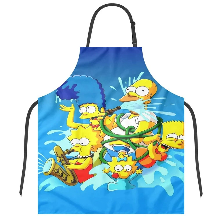 The Simpsons apron has an iconic print, is durable and adjustable, with none pocket for convenien... | Walmart (US)