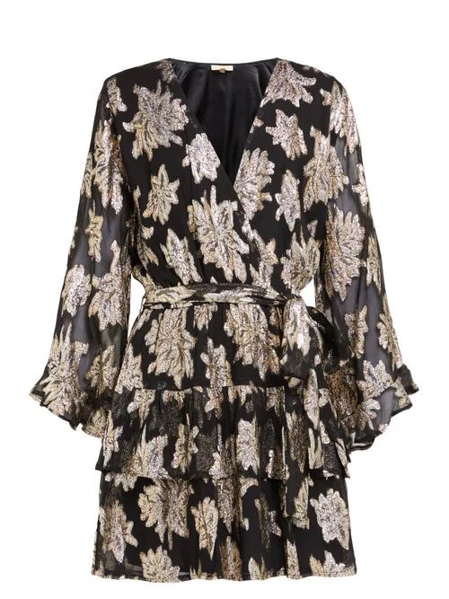 Melissa Odabash - Look 8 Floral Fil-coupé Chiffon Mini Dress - Womens - Black | Matches (UK)