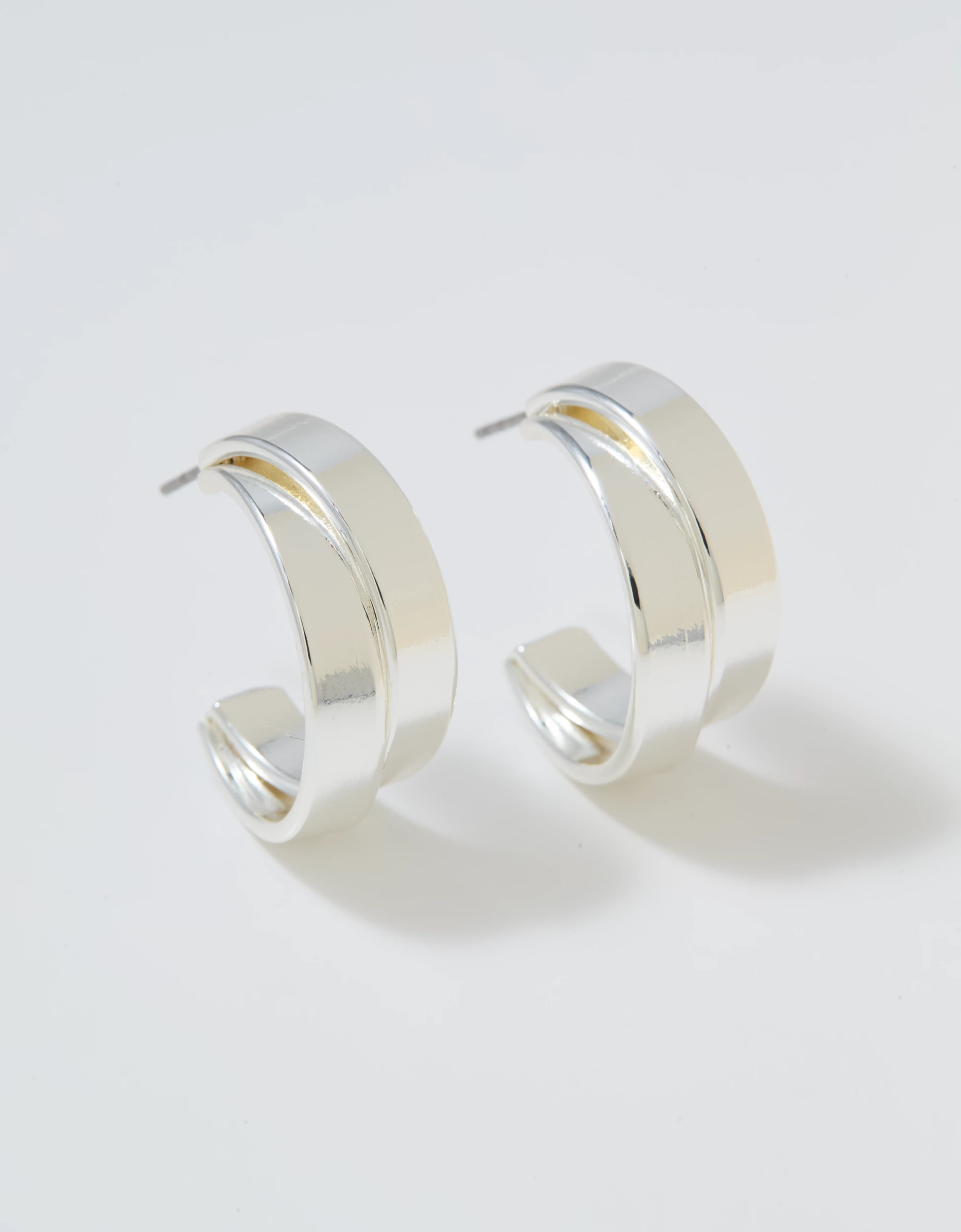 Aerie Medium Double Hoop Earrings | Aerie