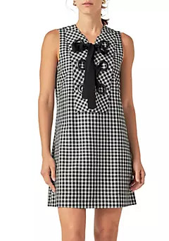 Check Sleeveless Grommet Mini Dress | Belk