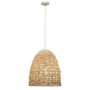 Jamie Young Co Netted Coastal Rattan/Rope Fabric Pendant in Natural Corn | Cymax