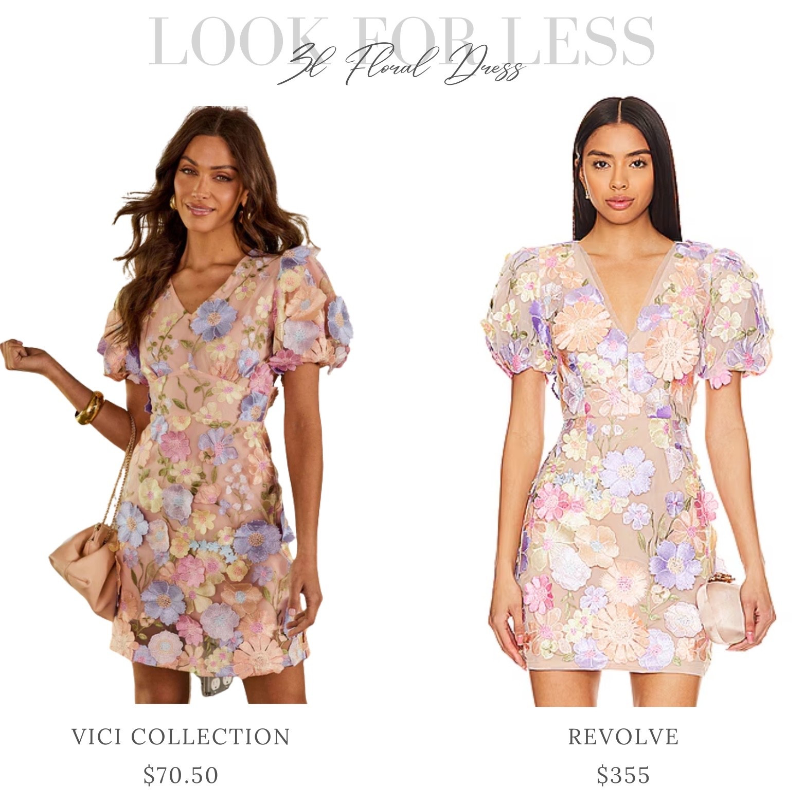Look for less 3-D floral dress from revolve and VICI 

#LTKOver40 #LTKWedding #LTKSaleAlert