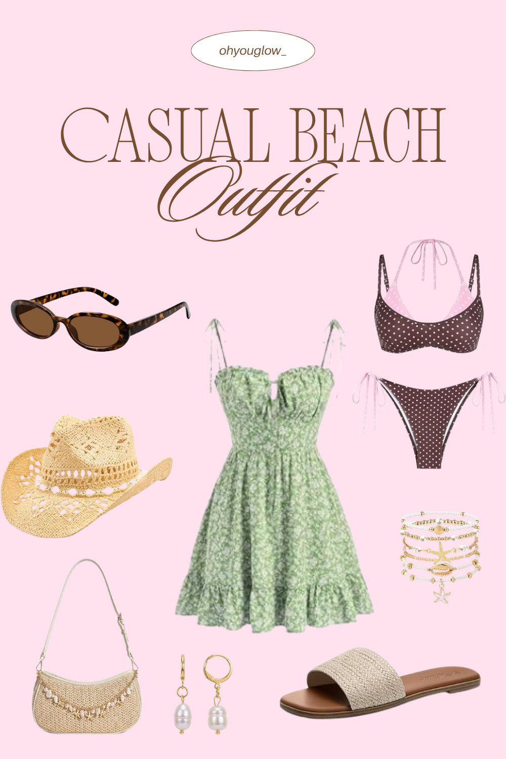 Beach Outfit Ideas | Amazon Summer Fashion & Vacation Style 🫧

Save this beach outfit idea for your next vacation! 🌴 Featuring a casual green summer dress, polka dot bikini, straw beach bag, cowboy hat, sandals, sunglasses and beach accessories. Everything is inspired by affordable Amazon fashion finds, perfect for beach days, tropical vacations, resort wear and effortless summer style. Shop the look through the link.

beach outfit ideas
amazon fashion
summer outfit
vacation outfit
beach vacation
casual beach outfit
vacation style
summer fashion
resort wear
coastal style
beach accessories
amazon finds
green dress
straw bag
cowboy hat
summer sandals
cute vacation outfits
beach aesthetic
tropical vacation
european summer 

 #LTKSwim #LTKBeauty #LTKTravel