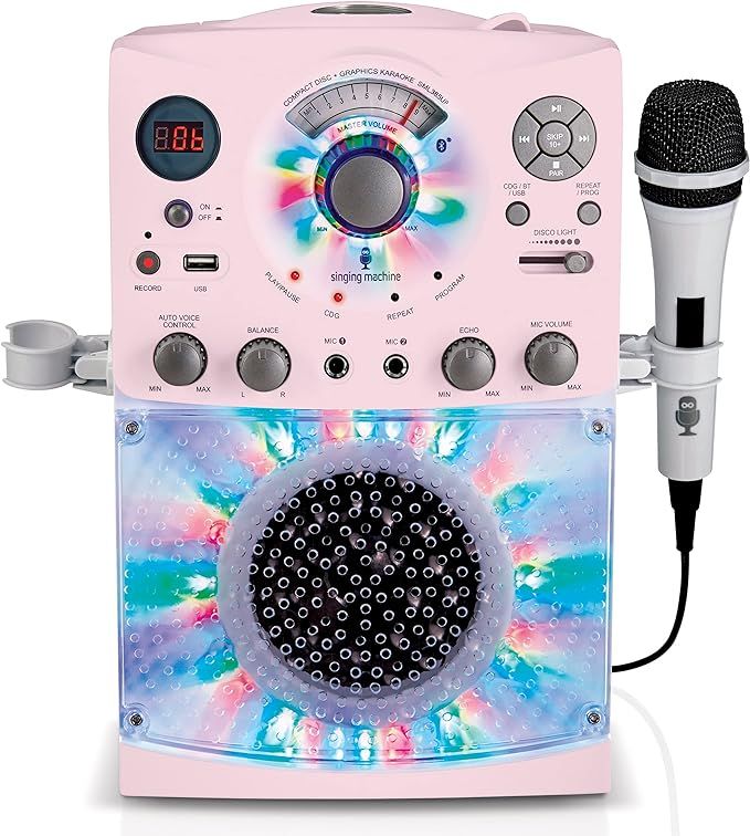 Amazon.com: Singing Machine SML385UP Bluetooth Karaoke System with LED Disco Lights, CD+G, USB, a... | Amazon (US)
