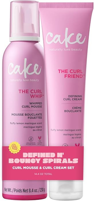 Cake Beauty Curl Defining Cream & Whipped Curl Mousse 2pk, The Curl Friend- For Moisture, Definit... | Amazon (CA)