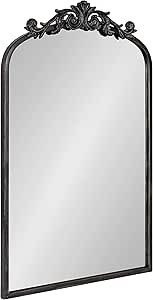 Kate and Laurel Arendahl Traditional Arch Mirror, 19 x 30.75, Antique Black, Baroque Inspired Wal... | Amazon (US)
